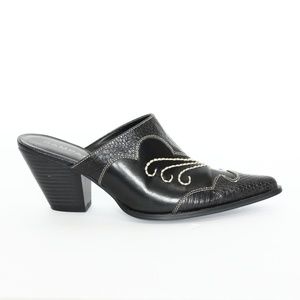 Rampage Slip On Western Mule sz 8.5 Faux Leather